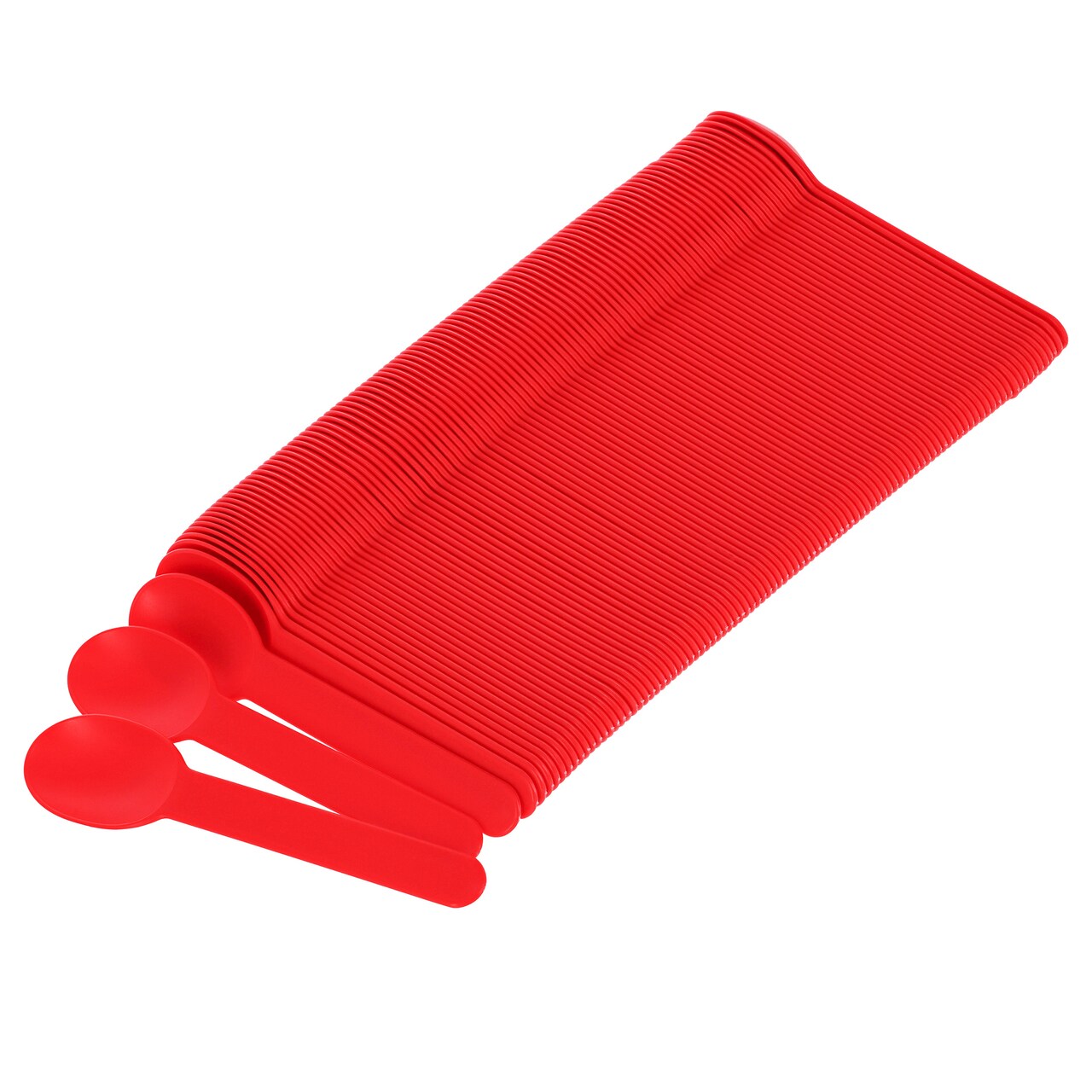 Spec101 Ice Cream Spoons Disposable Set - 1000pk Red Heavy Duty Small Spoons